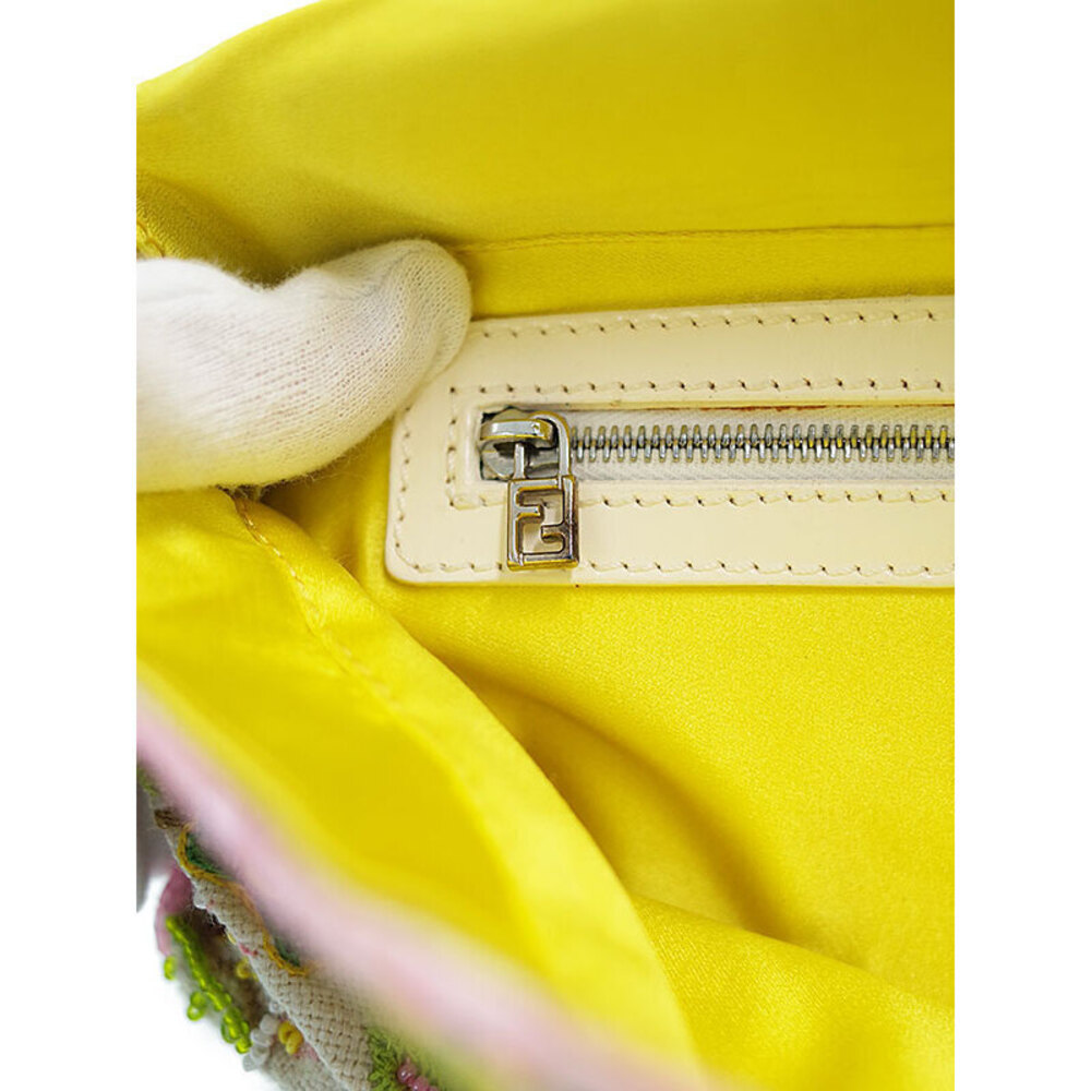 FENDI Fringe Beaded Bucket Bag Semi Shoulder - Picture 5 of 9